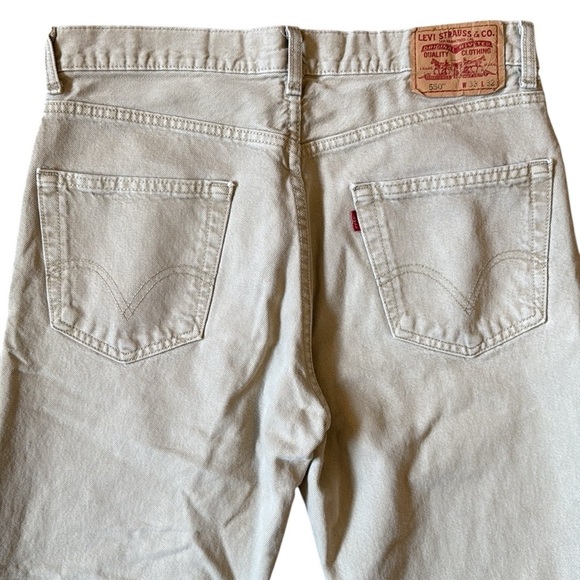 Levi’s 550 Relaxed Fit Jeans Straight Leg Tan/Beige  Cotton 2006 Red Tab 33x31 - Picture 10 of 14